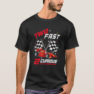 Two Fast 2 Curious Birthday Decorations 2nd Bday 2 T-Shirt