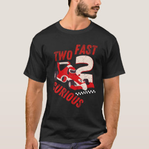 Two Fast 2 Curious Birthday Decorations 2Nd Bday 2 T-Shirt