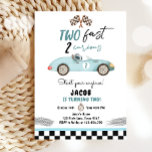 Two Fast 2 Curious Party Race Car 2nd Birthday Invitation<br><div class="desc">♥ A fun invitation for your little ones birthday party! Two Fast Red Race Car Theme. ★ Easily PERSONALIZE this design with your details! ★ If you need coordinating MATCHING ITEMS, please check our matching collection or shop. Do you have any questions about our designs or if you can't find...</div>