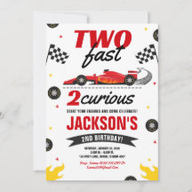 Two Fast 2 Curious Race Car 2nd Birthday