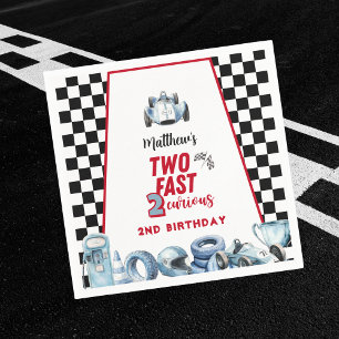 Two Fast 2nd birthday Boy Racing Car  Napkin