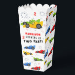 Two Fast 2nd Birthday Kids Racing Cars Custom Favo Favour Box<br><div class="desc">Two Fast 2nd Birthday Kids Racing Cars Personalised Name Custom Party Favour Boxes Popcorn Boxes features your custom text with a colourful racing cars. Fabulous for kids birthday party celebrations. Designed by Evco Studio www.zazzle.com/store/evcostudio</div>