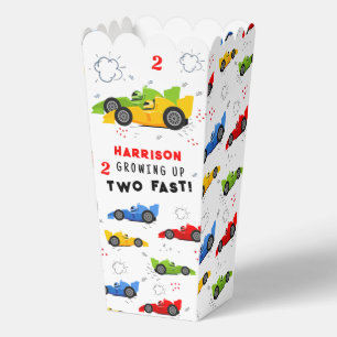 Two Fast 2nd Birthday Kids Racing Cars Custom Favo Favour Box