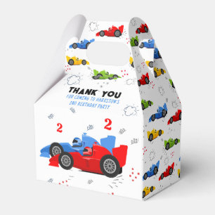 Two Fast 2nd Birthday Kids Racing Cars Name Favor Favour Box
