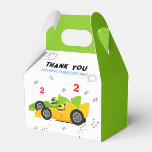 Two Fast 2nd Birthday Kids Racing Cars Name Favour Box