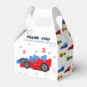 Two Fast 2nd Birthday Kids Racing Cars Name Favour Box