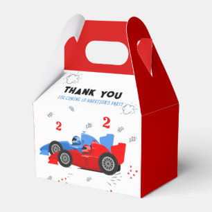 Two Fast 2nd Birthday Kids Racing Cars Name Favour Box