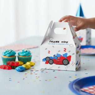 Two Fast 2nd Birthday Kids Racing Cars Name Favour Box