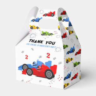 Two Fast 2nd Birthday Kids Racing Cars Name Favour Favour Box