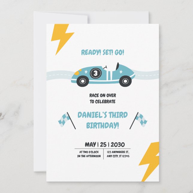 two fast birthday invitation (Front)