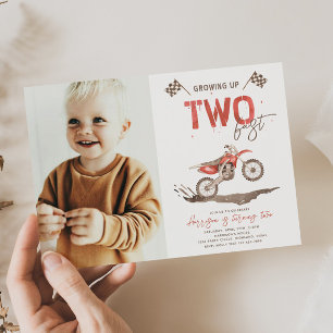 TWO Fast Birthday Invitation   Dirt Bike