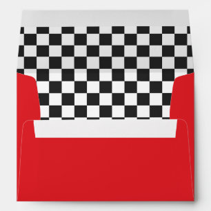 Two Fast Birthday Party Red Race Car 2nd Birthday  Envelope