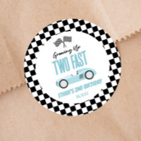 Two Fast Blue Race Car 2nd Birthday Party