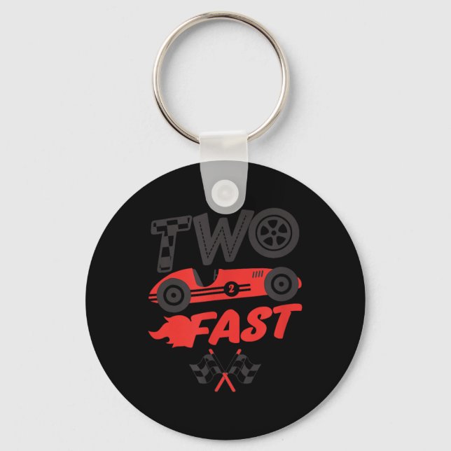 Two Fast, Celebration Racing Automobile, Celebrati Key Ring (Front)