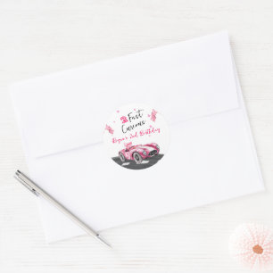 Two Fast Curious Birthday Classic Round Sticker
