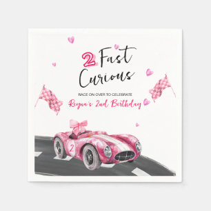 Two Fast Curious Birthday Napkin
