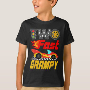 Two Fast Grampy Pit Crew Racing Car Family Birthda T-Shirt