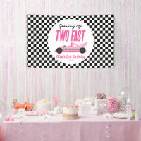 Two Fast Pink Race Car 2nd Birthday Party