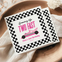Two Fast Pink Race Car 2nd Birthday Party