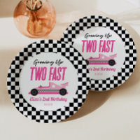 Two Fast Pink Race Car 2nd Birthday Party