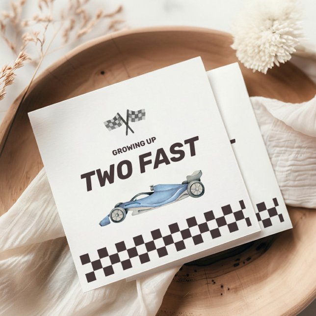 Two Fast Race Car 2nd Boy's Birthday Party Napkin (Creator Uploaded)