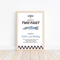 Two Fast Race Car 2nd Boy's Birthday Party Welcome