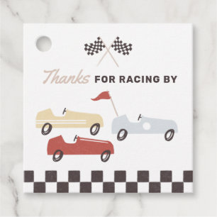 Two Fast Race Car Boy Birthday Party Favour Tags