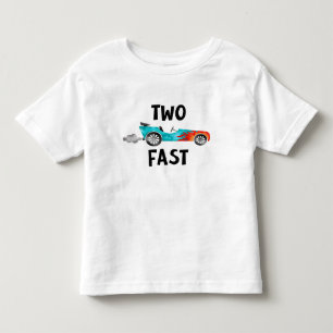 TWO fast race car boy turning two Toddler T-Shirt
