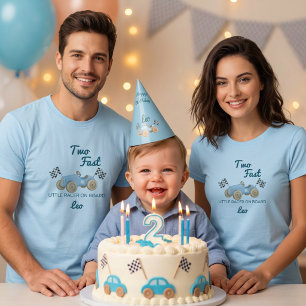 Two Fast Racing Car Mum 2nd Birthday Pit Crew T-Shirt