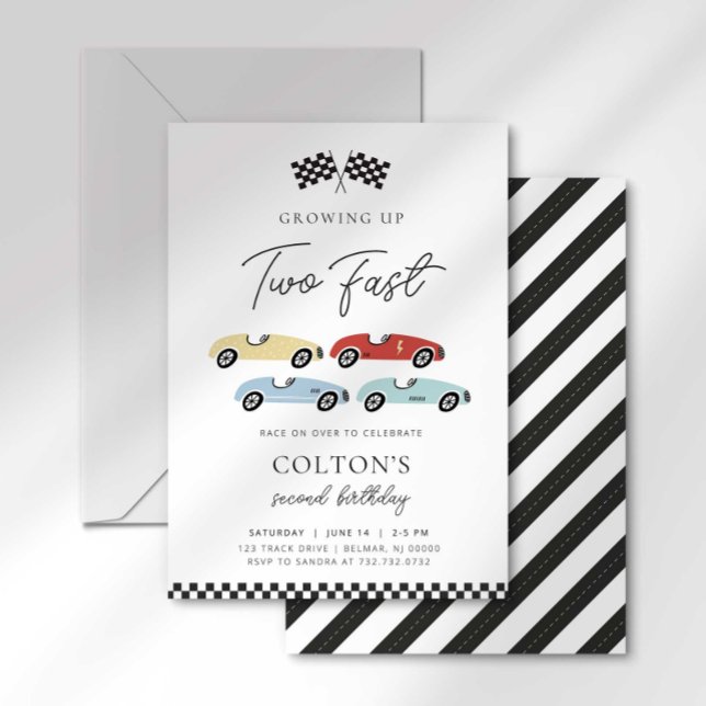 Two Fast Second Birthday Invitation (Creator Uploaded)