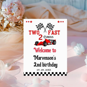 Two fast welcome sign 2nd girl birthday party