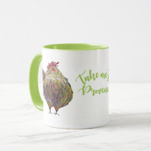 Two Fat Chickens in Beret Mug