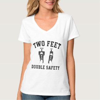 Two Feet Double Safety Funny Driving Humour T-Shirt