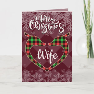Two Female Deer for Wife/Girlfriend Christmas Card