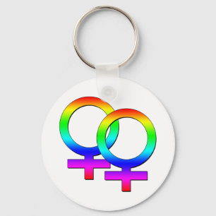 Two Female Signs Keychain