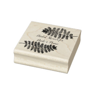Two Ferns Bridal Shower Rubber Stamp Personalise