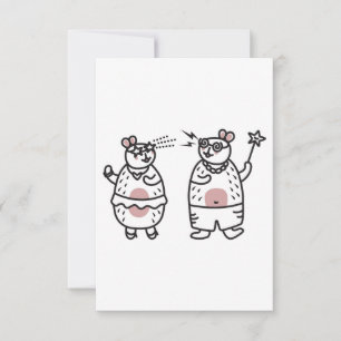 Two festive capybaras celebrate a holiday thank you card
