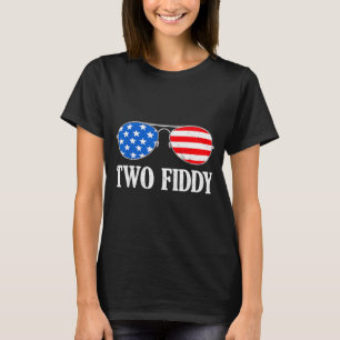 Two Fiddy 250th Anniversary Patriotic Usa Flag T-Shirt
