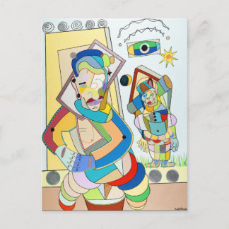 "Two Figures: O and Ru" by Ruchell Alexander Postcard