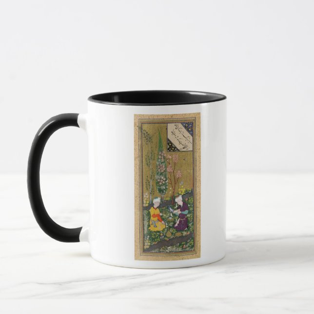 Two Figures Reading and Relaxing in an Orchard Mug (Left)