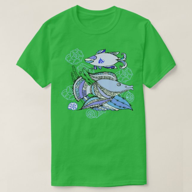 Two Fishes and Cockleshells T-Shirt (Design Front)