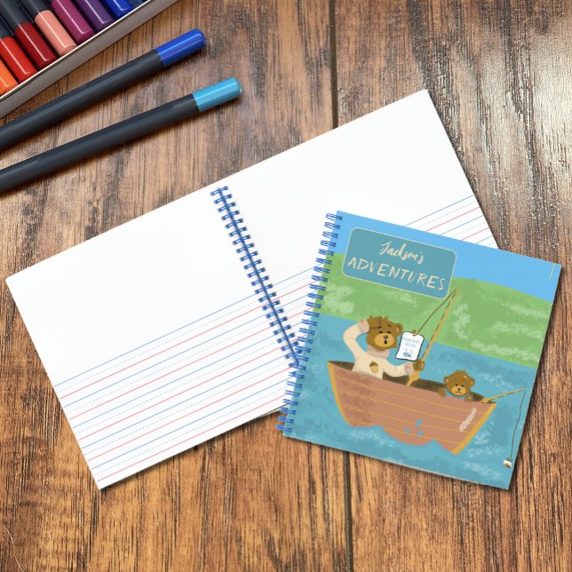 Two Fishing Brown Bears Kid Summer Journal (Creator Uploaded)