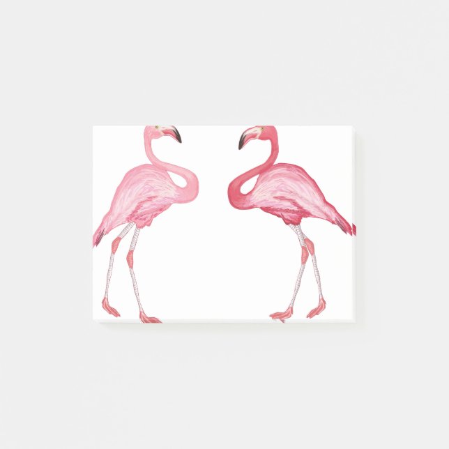 Two flamingo post-it notes (Front)
