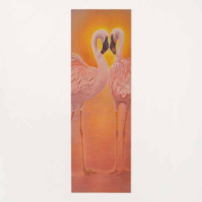 Two Flamingoes in love Yoga Mat (Front)