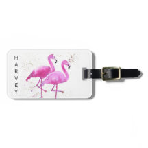 Two Flamingos Custom Name