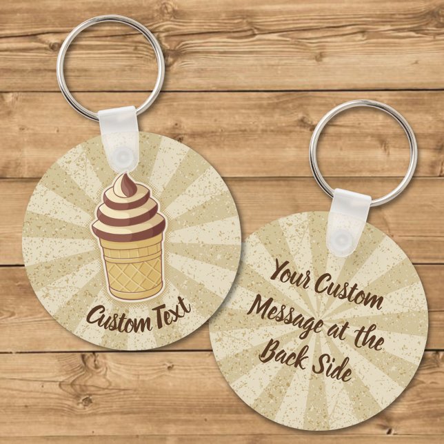 Two Flavours Ice Cream Cup Keychain (Creator Uploaded)