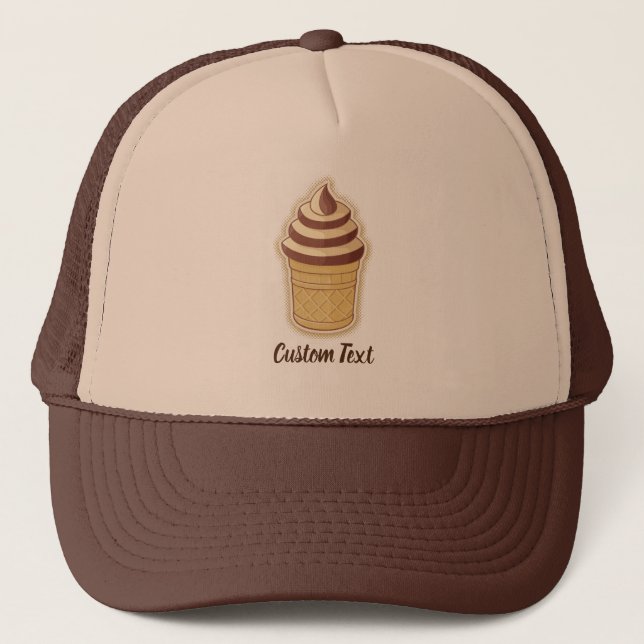 Two Flavours Ice Cream Cup Trucker Hat (Front)