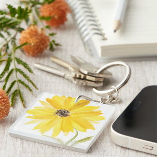 Two Flowers Double-sided Acrylic Keychain