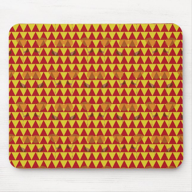 Two Flowers Triangles Mouse Mat (Front)