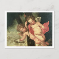 Two Flying Cherubs, holding the Crown of Thorns an